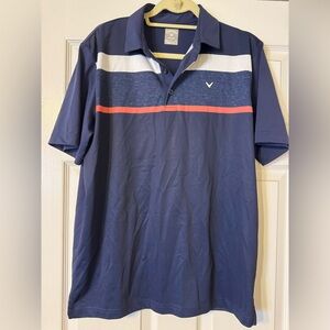 Callaway Men’s Opti-Dri Golf Polo Shirt Size M Blue Colorblock NWOT
